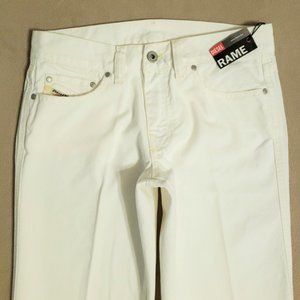 NWT Diesel RAME BOOT CUT Mid Rise White Jeans 27